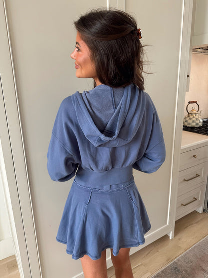 Fließendes Skort-Set – Indigo