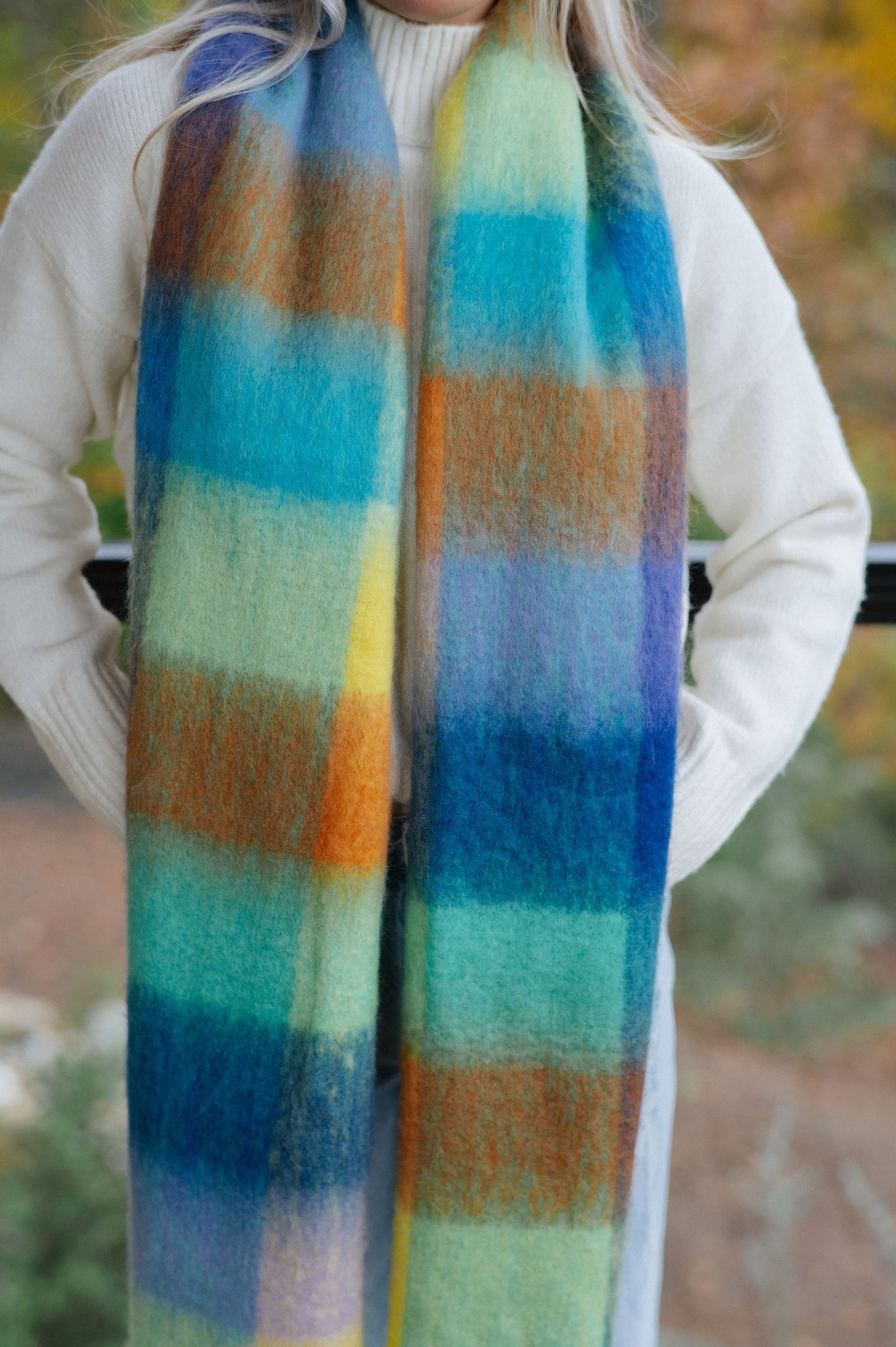 Schal – Blau/Orange