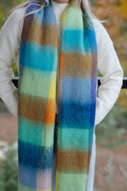 Schal – Blau/Orange