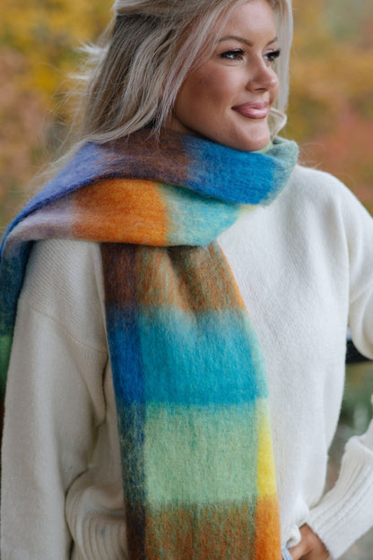 Schal – Blau/Orange