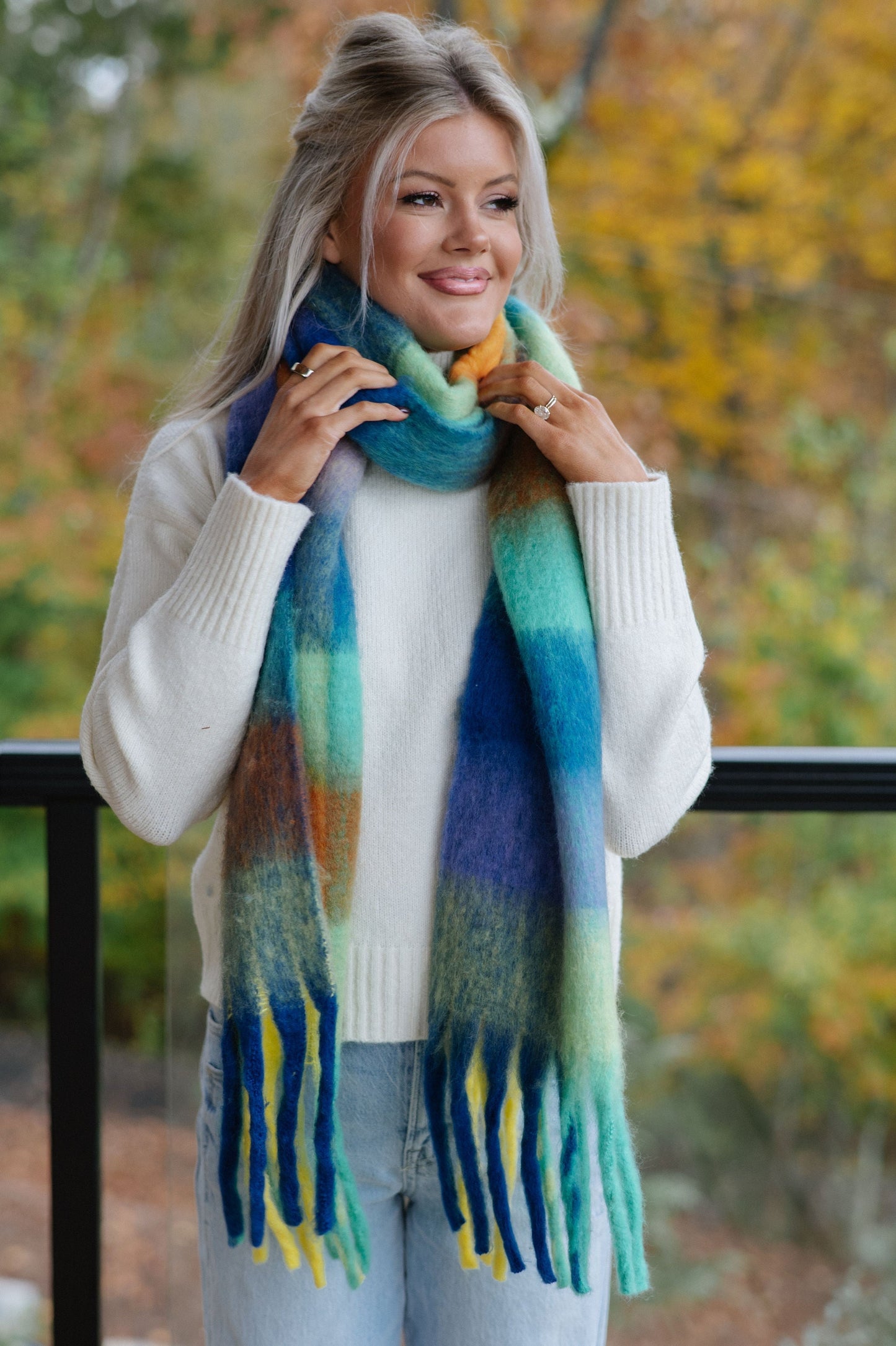 Schal – Blau/Orange