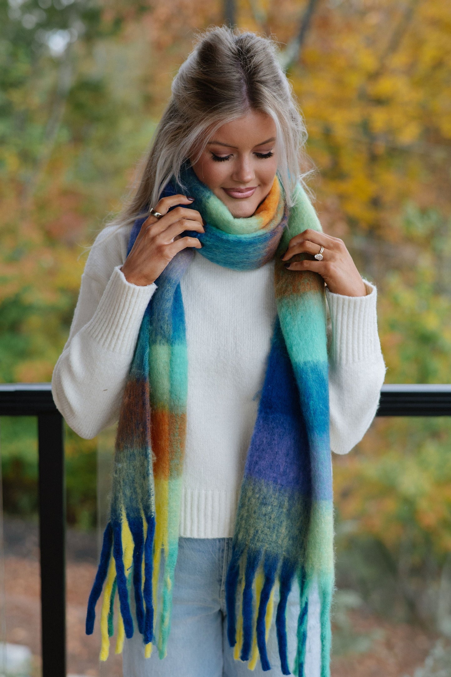 Schal – Blau/Orange