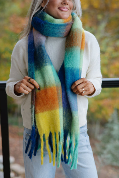 Schal – Blau/Orange